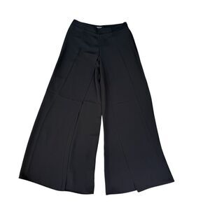 Nic+Zoe split wide leg palazzo black pants size 6